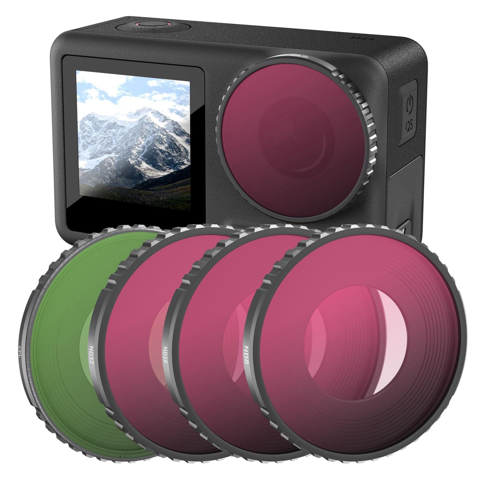 4-In-1 Lens Filter Set For Dji Action 4 - Nd8 Nd16 Nd32 Cpl-1915198417555034112