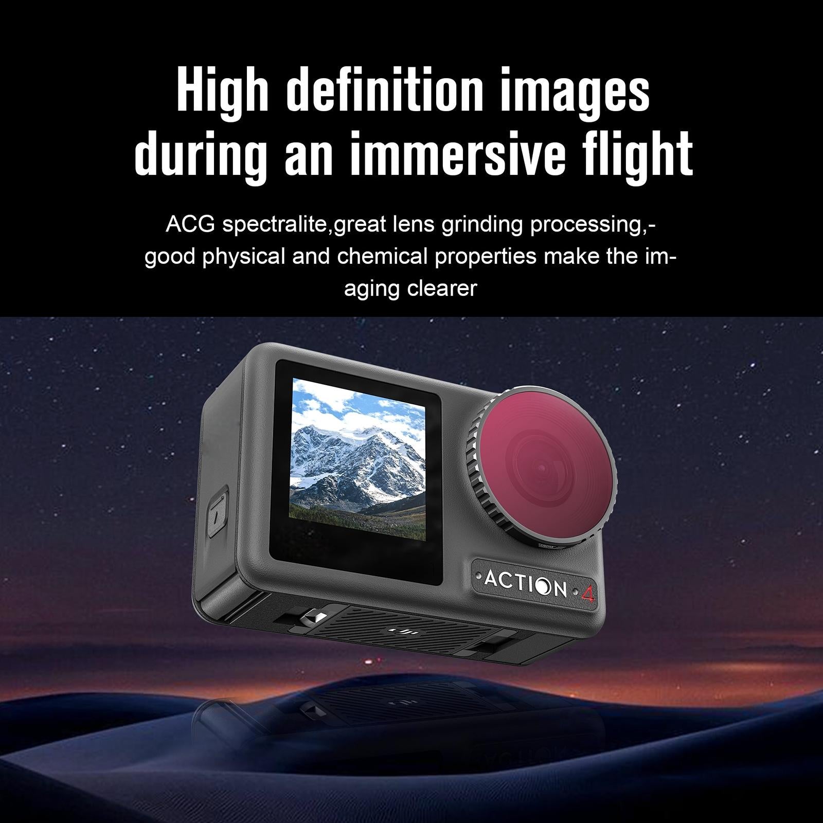 4-In-1 Lens Filter Set For Dji Action 4 - Nd8 Nd16 Nd32 Cpl-1915198417555034116