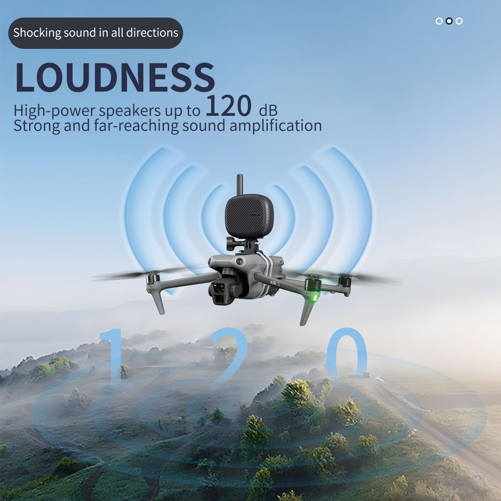 Wireless Drone Megaphone Speaker For Dji Mavic Air / Mini - 3Km Control-1962691921583411203