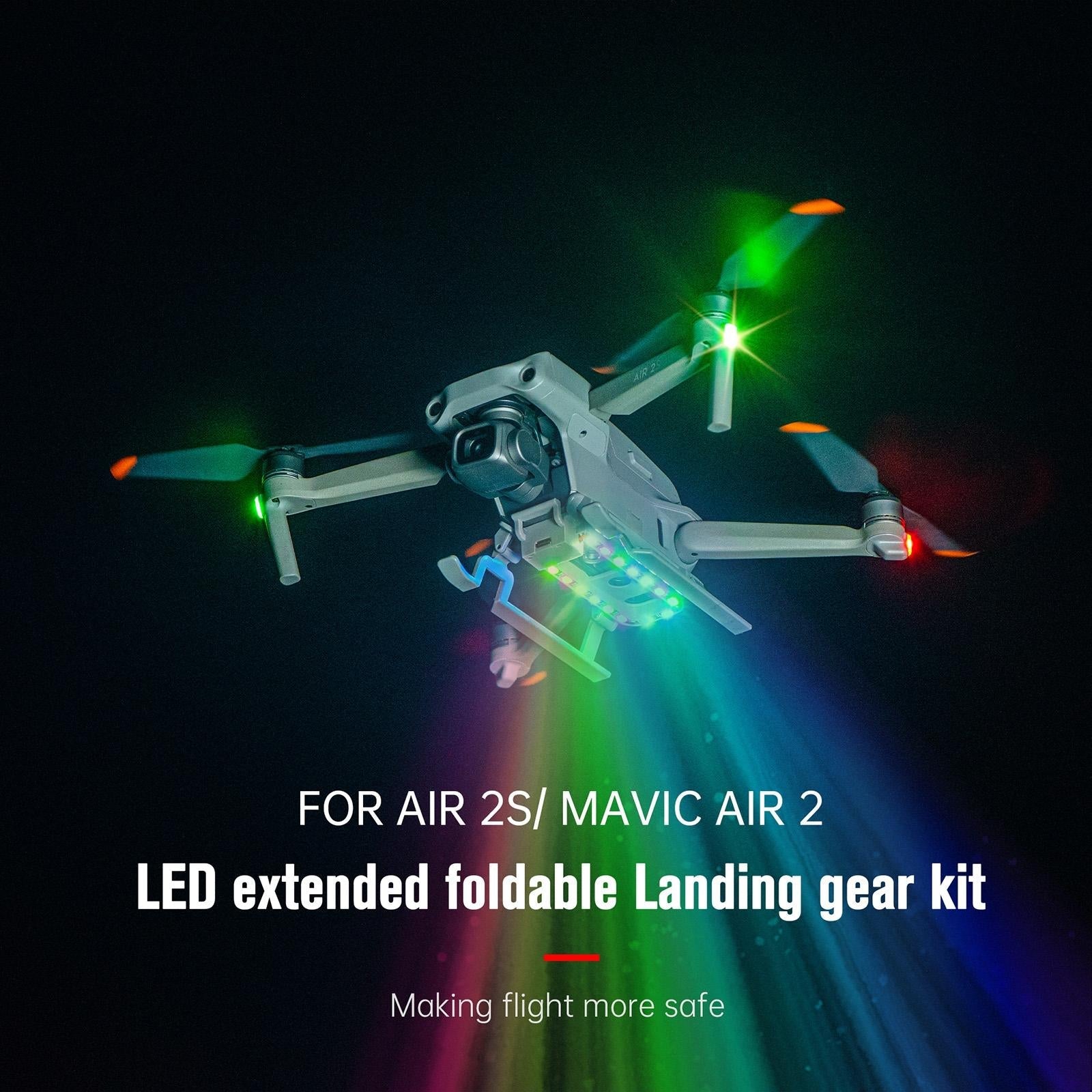 Foldable Landing Gear For Dji Air 2S - Anti-Fall & Heightened-1964932152239984642
