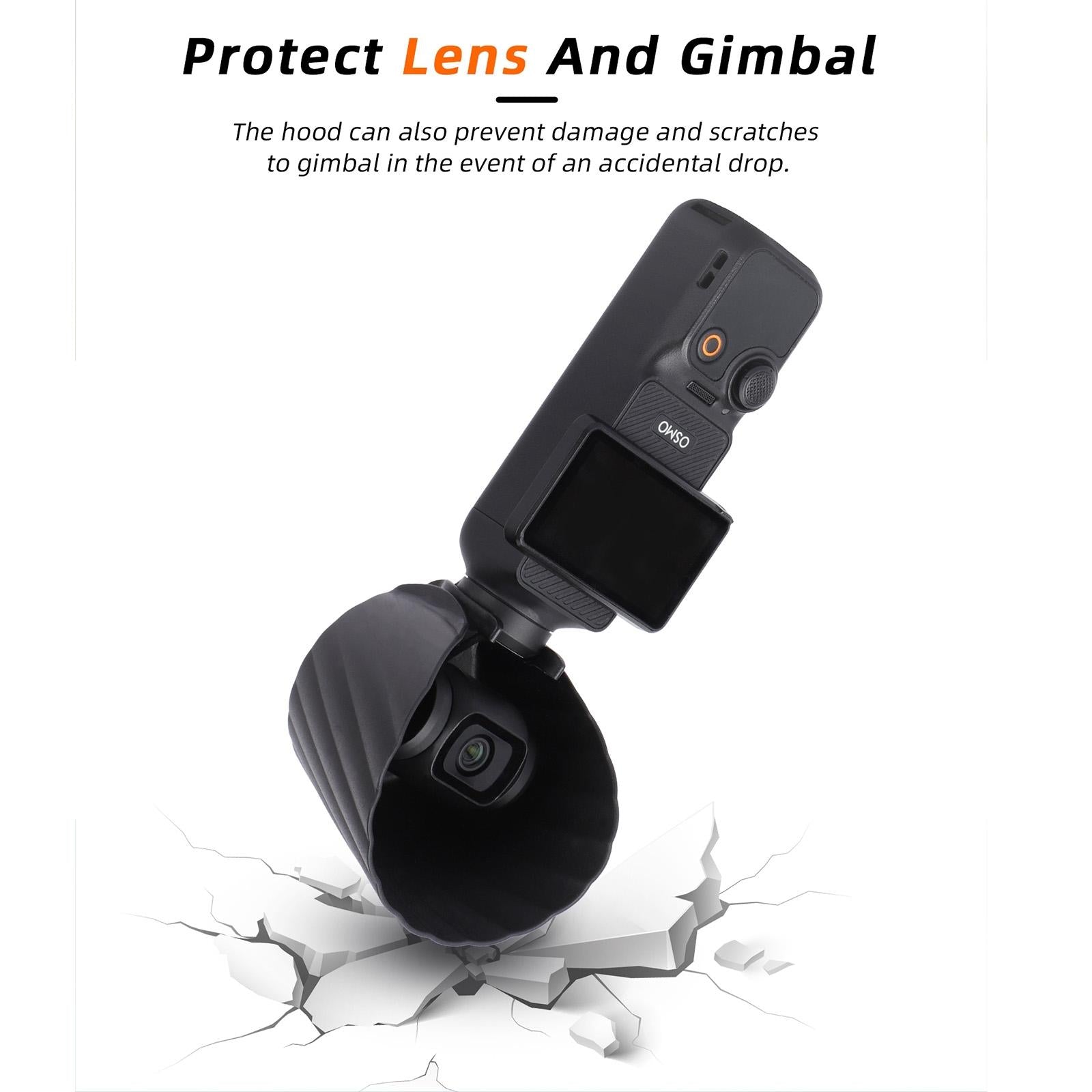 Sunshade Lens Hood For Dji Pocket 3 - Protective Cover-1915196754953900036