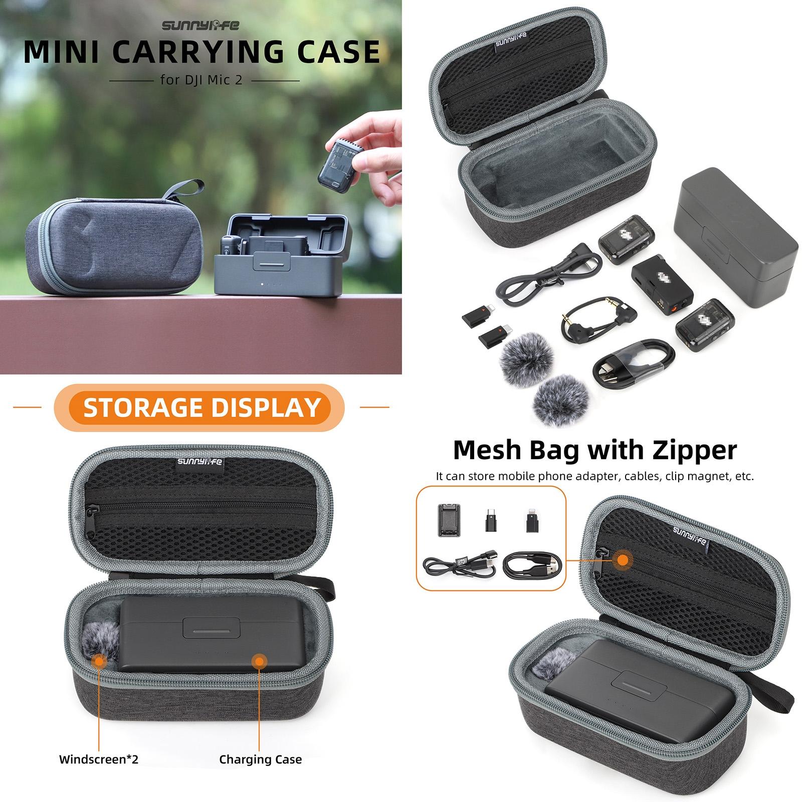 Mini Carrying Case For Dji Mic 2 Wireless Microphone - Storage Bag-1915196558161350657