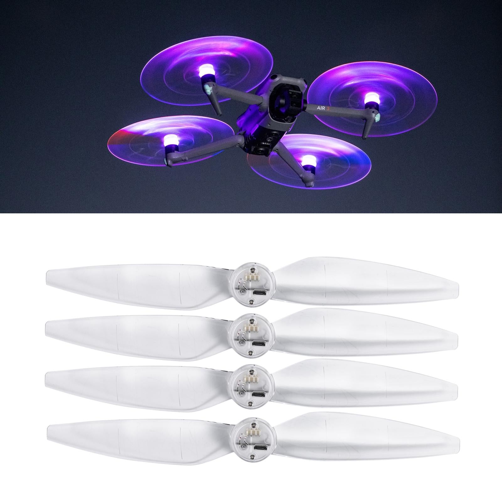 Low Noise Led Propellers - 2 Pairs-1915196606693642247