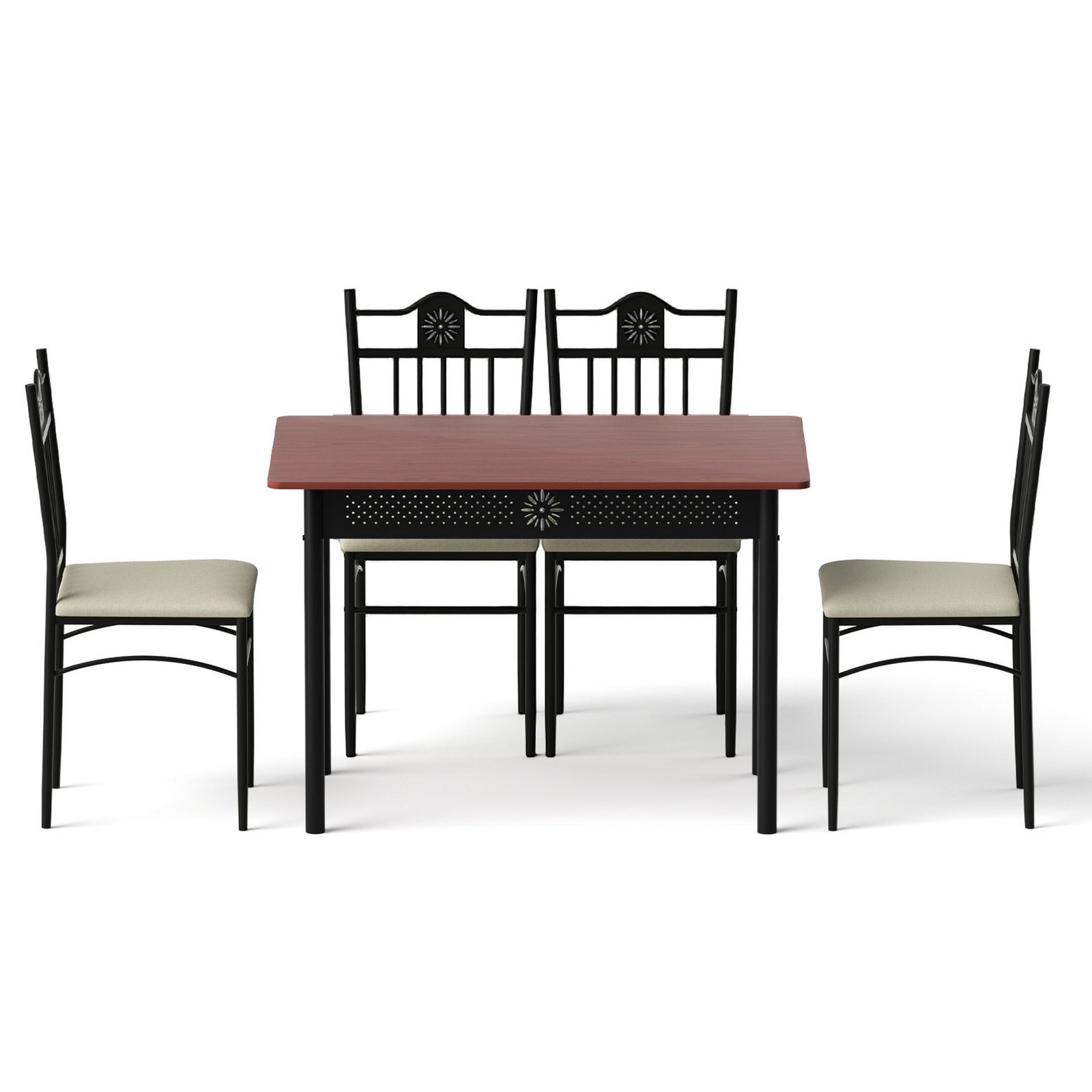 Artiss Dining Table and Chairs Set of 5 Compact Kitchen Furniture Upholstered
