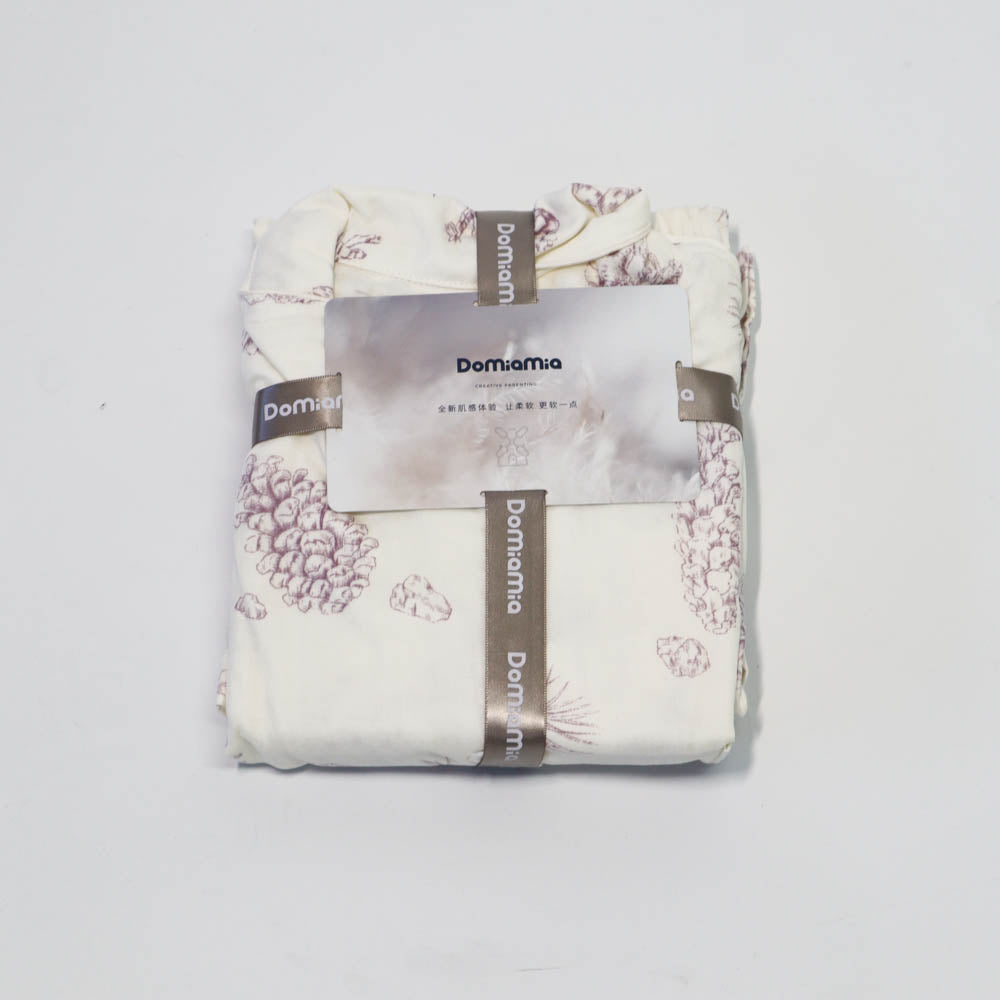 Domia Bamboo Fiber Short Sleeve Pajama Set Pinecone Space 170 L-1973194170386485249