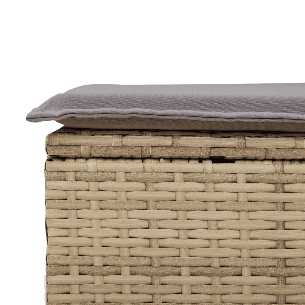 13 Piece Garden Sofa Set with Cushions Beige Poly Rattan