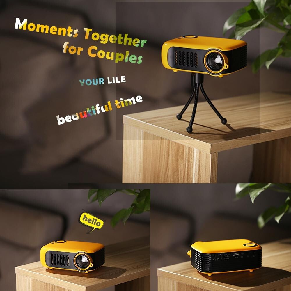 Mini Home Theater Hd Projector - 1000 Lumens 320X240P White-1915196914832379910