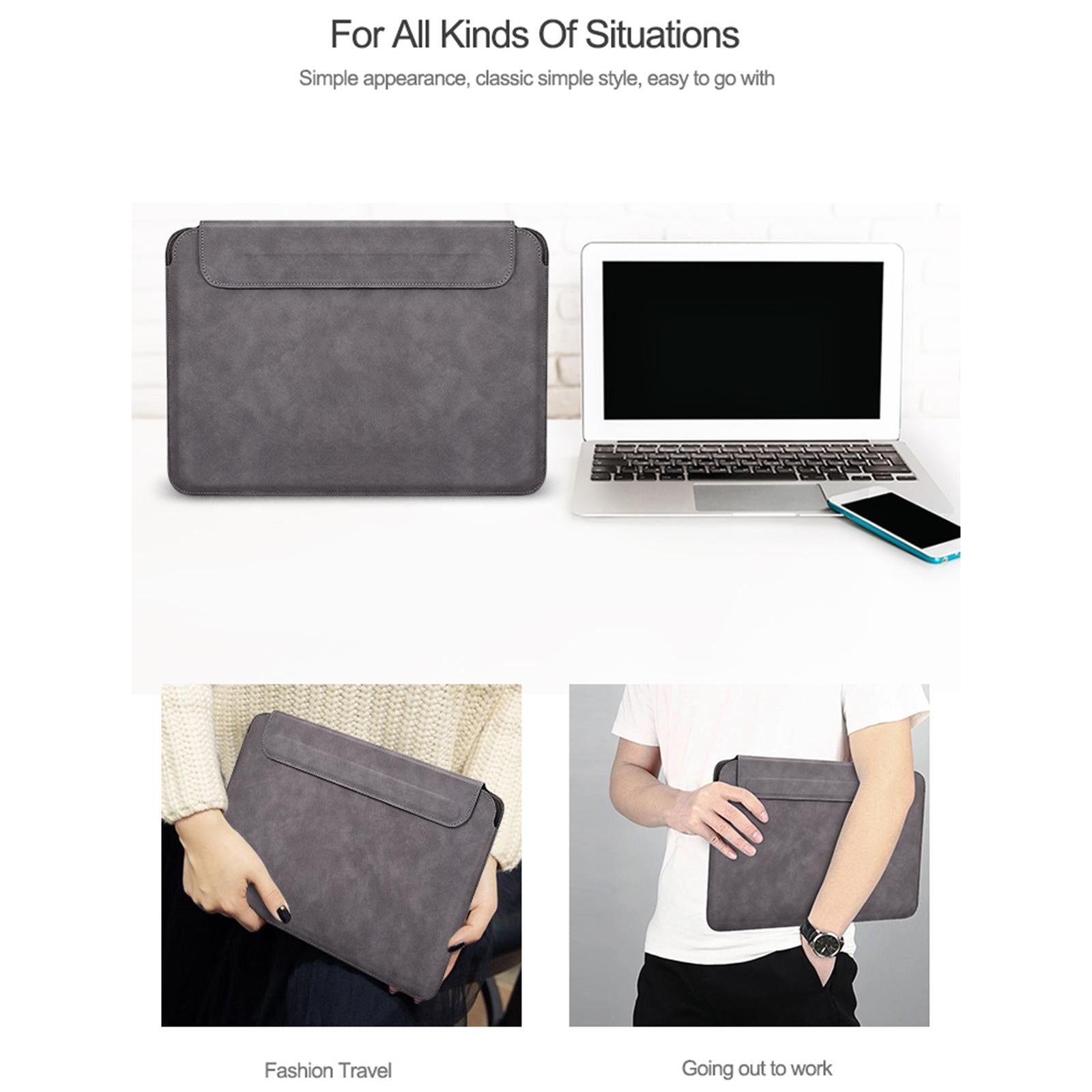 Lightweight Sheepskin Notebook Liner Bag - Deep Space Gray 14.1-15.4 Inch-1915196974592823300