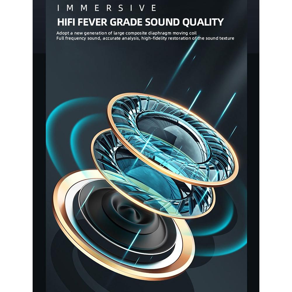 Xt80 Tws Dual Mode Bluetooth Earphones With Breathing Light And Charging Box - Black-1915196965998694403