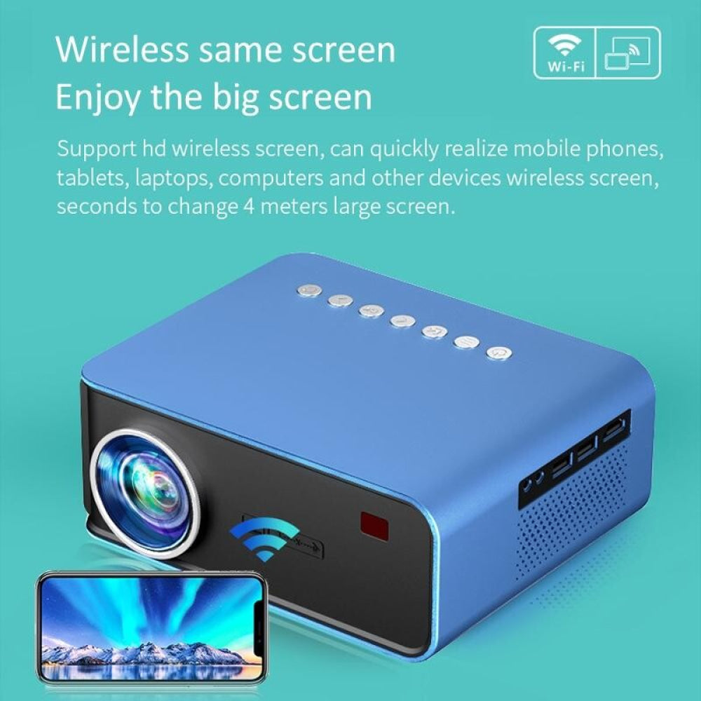 Portable Home Theater Lcd Projector - 1200 Lumens 1024X600 Same Screen Blue-1915196656807186441