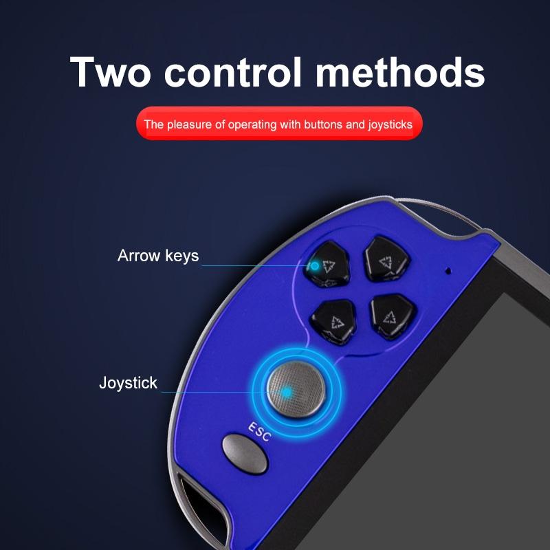 X16 Classic Handheld Game Console - 6.5 Screen 8Gb Memory - Blue & Red-1915197131518513154