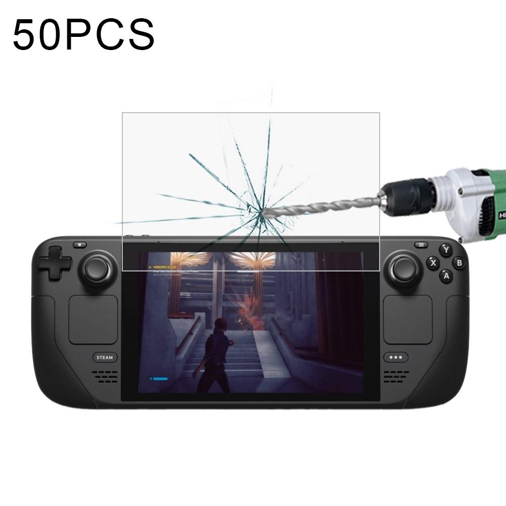 50-Pack Tempered Glass Film For Steam Deck Console - 0.26Mm 9H 2.5D-1915198322302390272