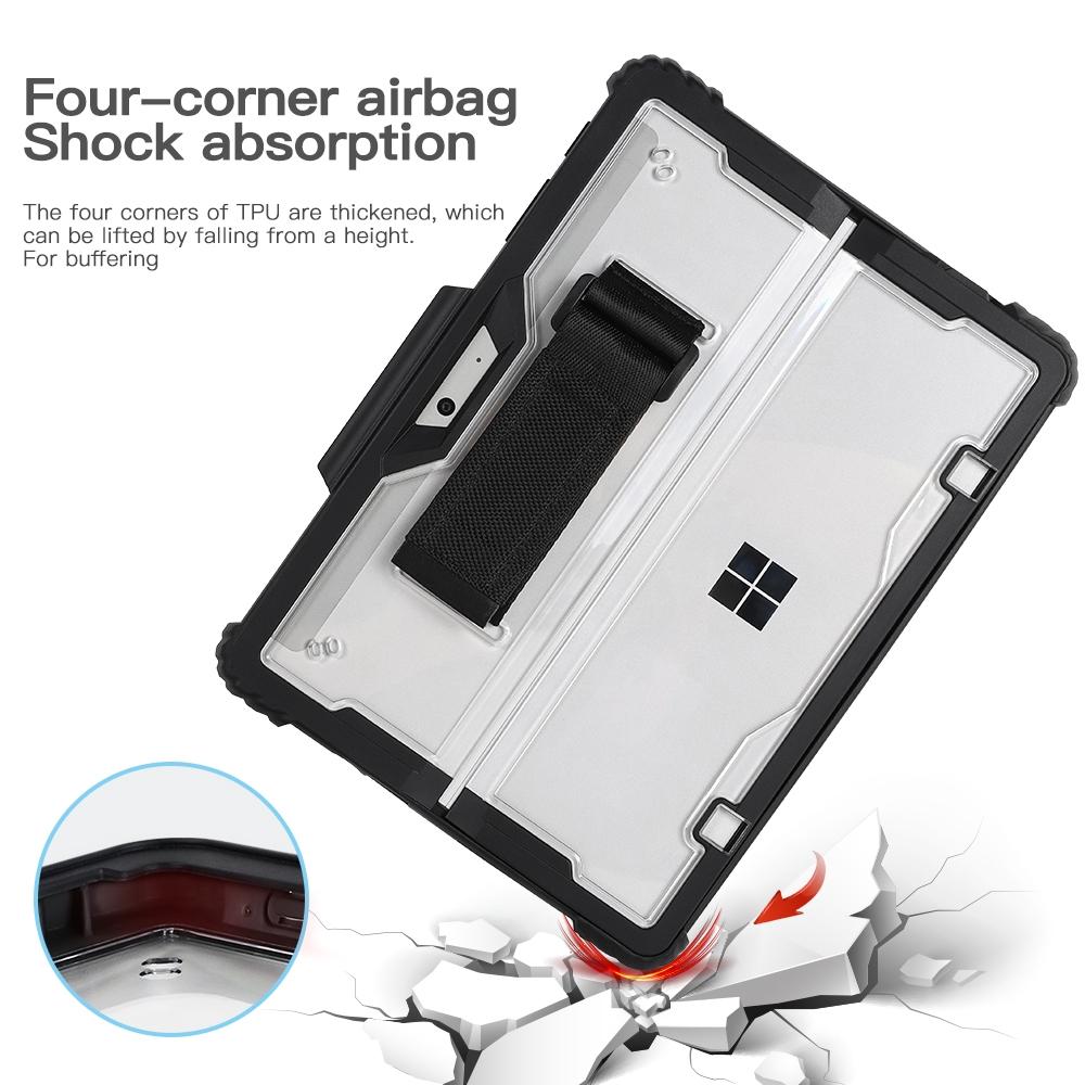 Acrylic Hand Strap Laptop Case For Microsoft Surface Go 1 / 2 / 3 - Transparent-1915197968735145988