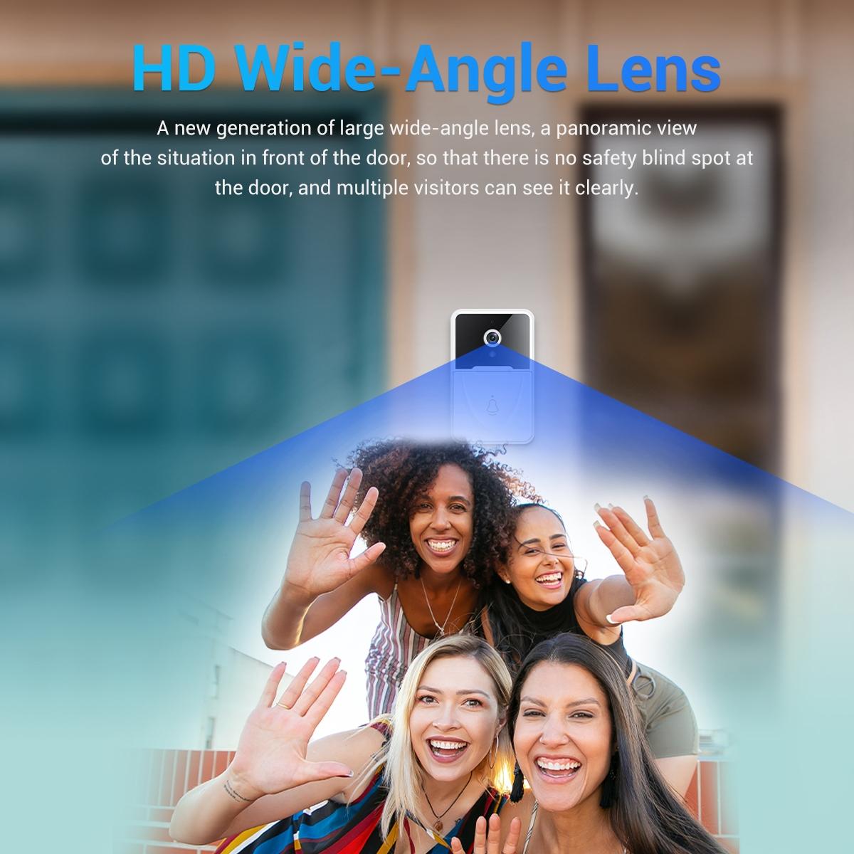 Wireless Doorbell Camera With App & Two-Way Voice & Cloud Storage - Compact-1915196997804101634