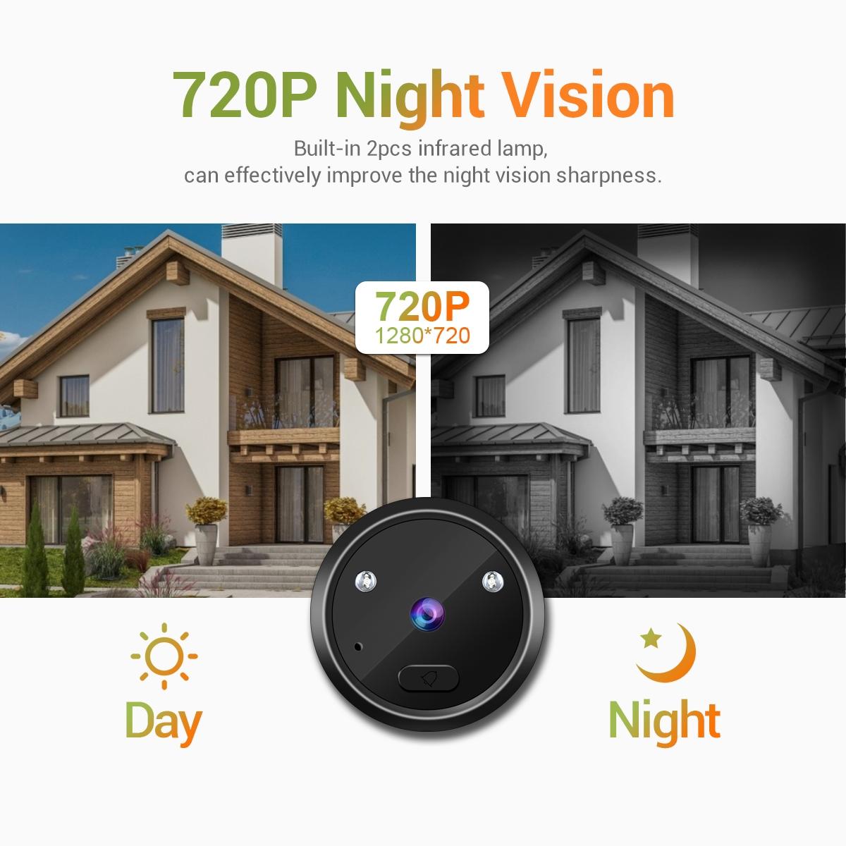 2.4 Digital Door Viewer With Night Vision Tf Card Slot Photo & Video Capture-1915197586944430086