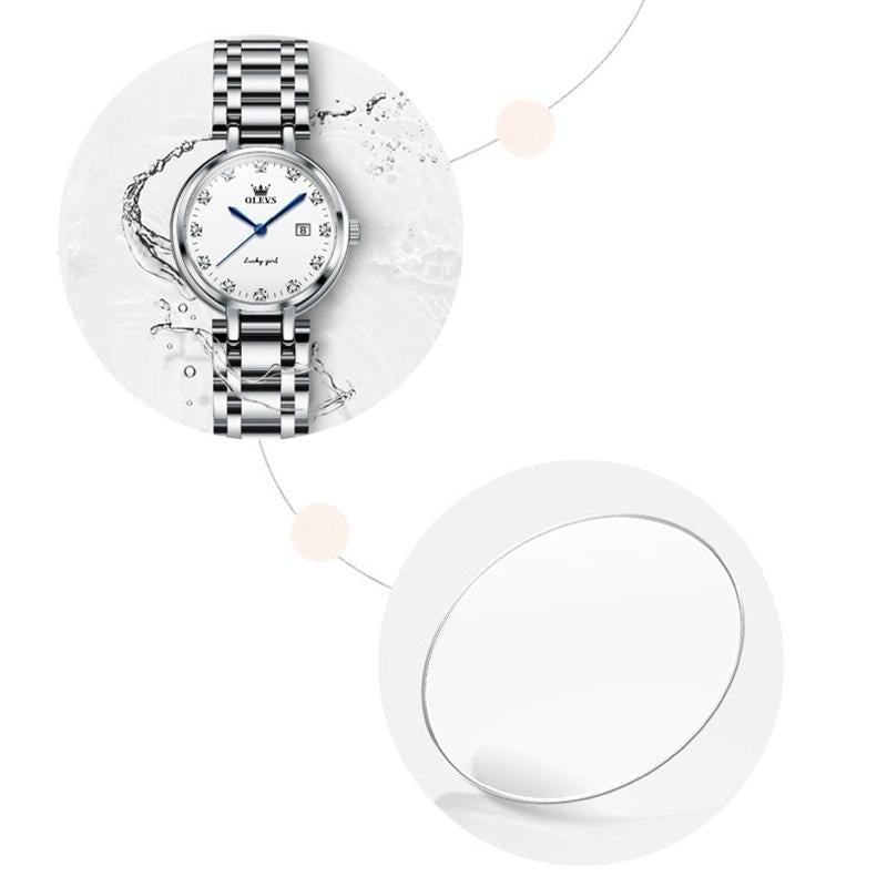 Stylish Waterproof Women Quartz Watch With Roman Dial-1915196874739027972