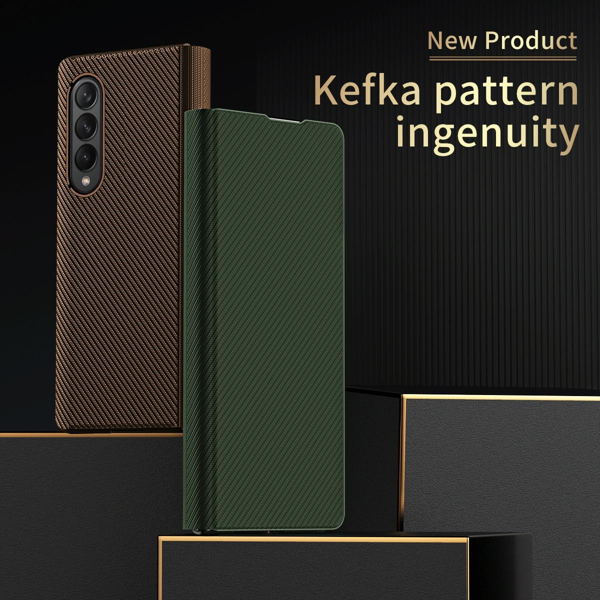 Samsung Galaxy Z Fold 4 Kevlar Texture Phone Case - All Inclusive-1962691921243672581