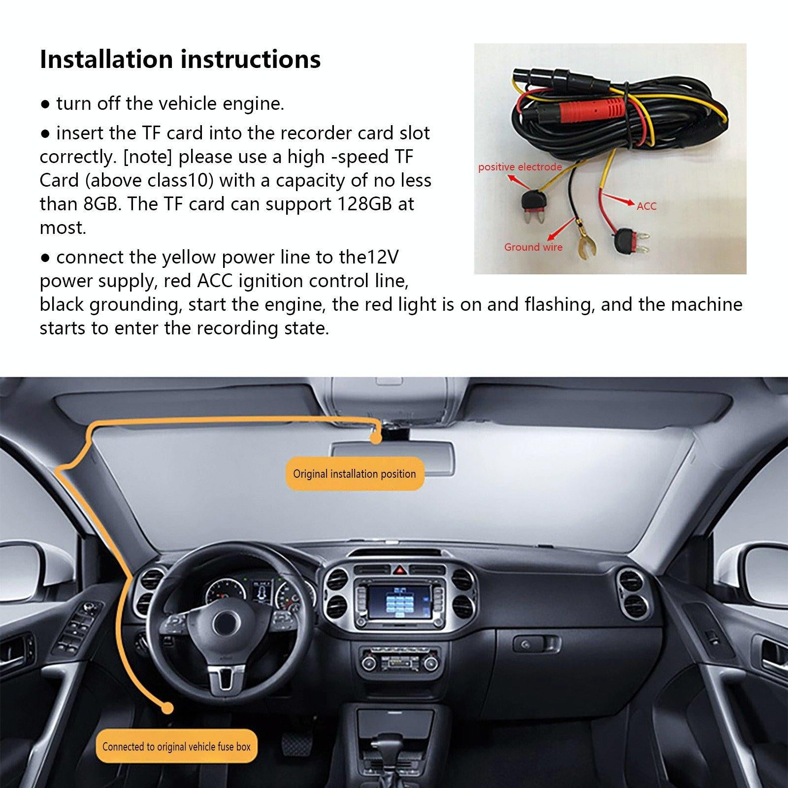 Hd Dual Camera Car Dash Cam With Night Vision And Wifi-1915198263187869703