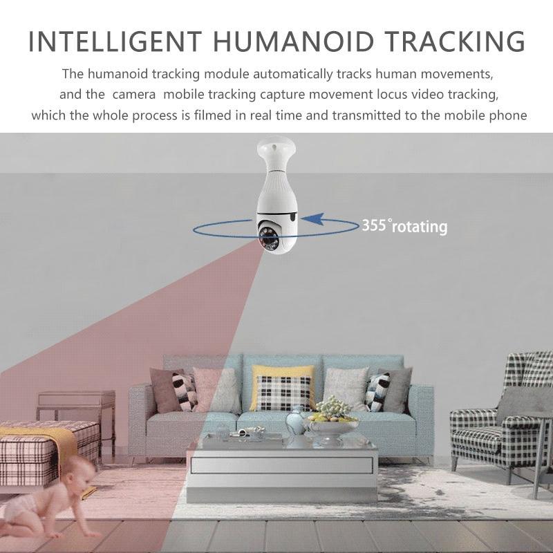 Smart Wifi Bulb Camera With Night Vision & Motion Detection - 3Mp Hd-1915197031970902018