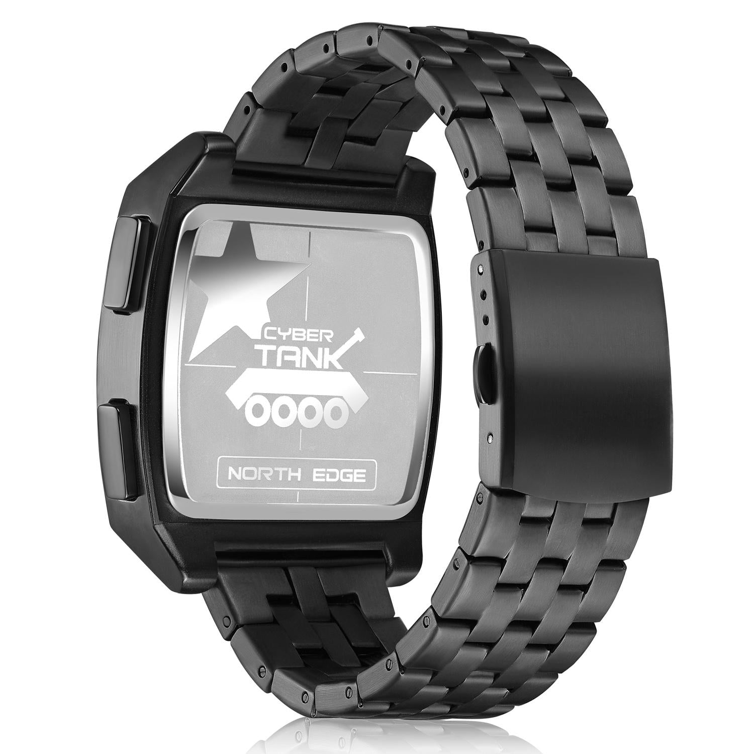 Stainless Steel Multifunction Watch - Black-1915197126728617986