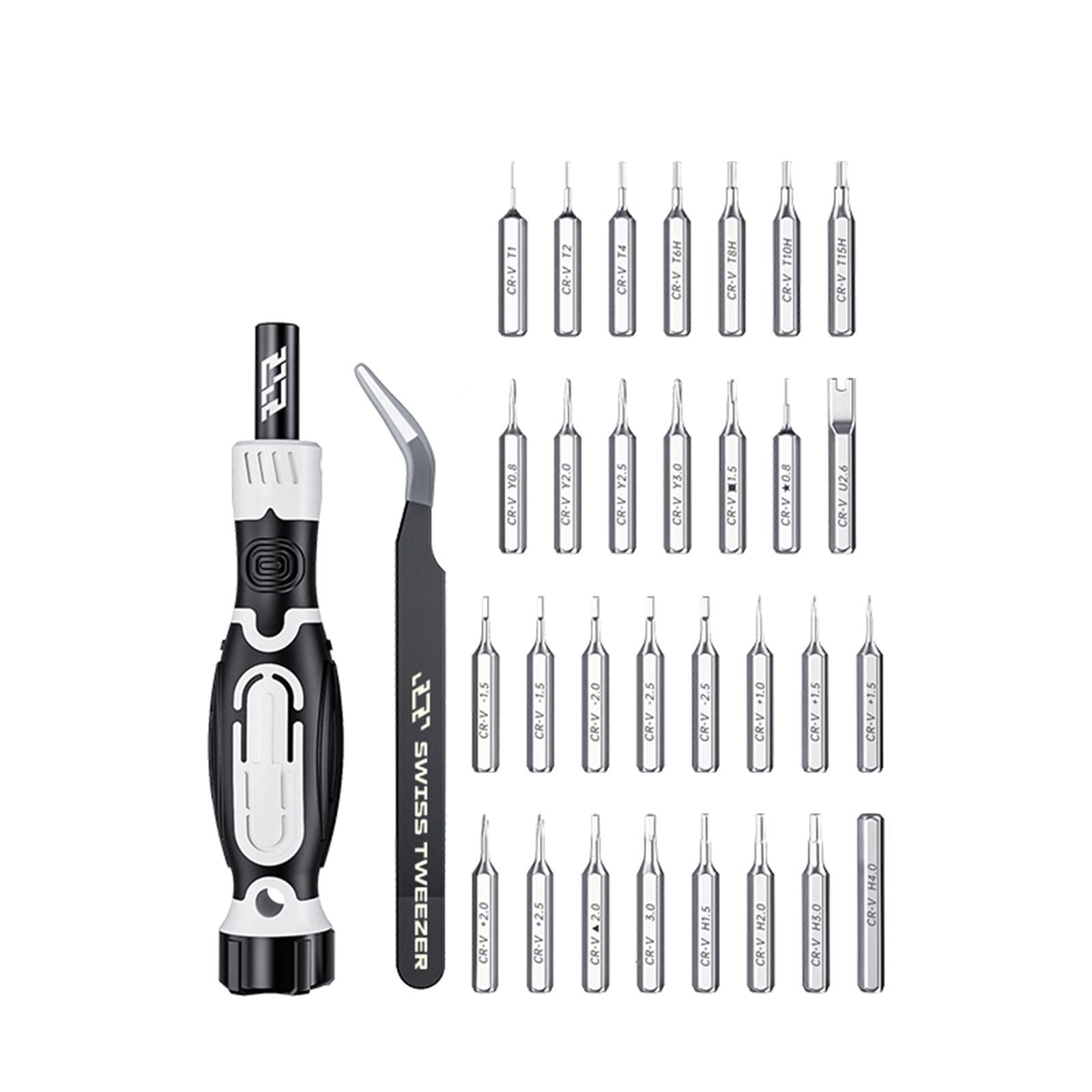 Jakemy Precision Screwdriver Set With Tweezers - 32 Pieces-1915198344918077441