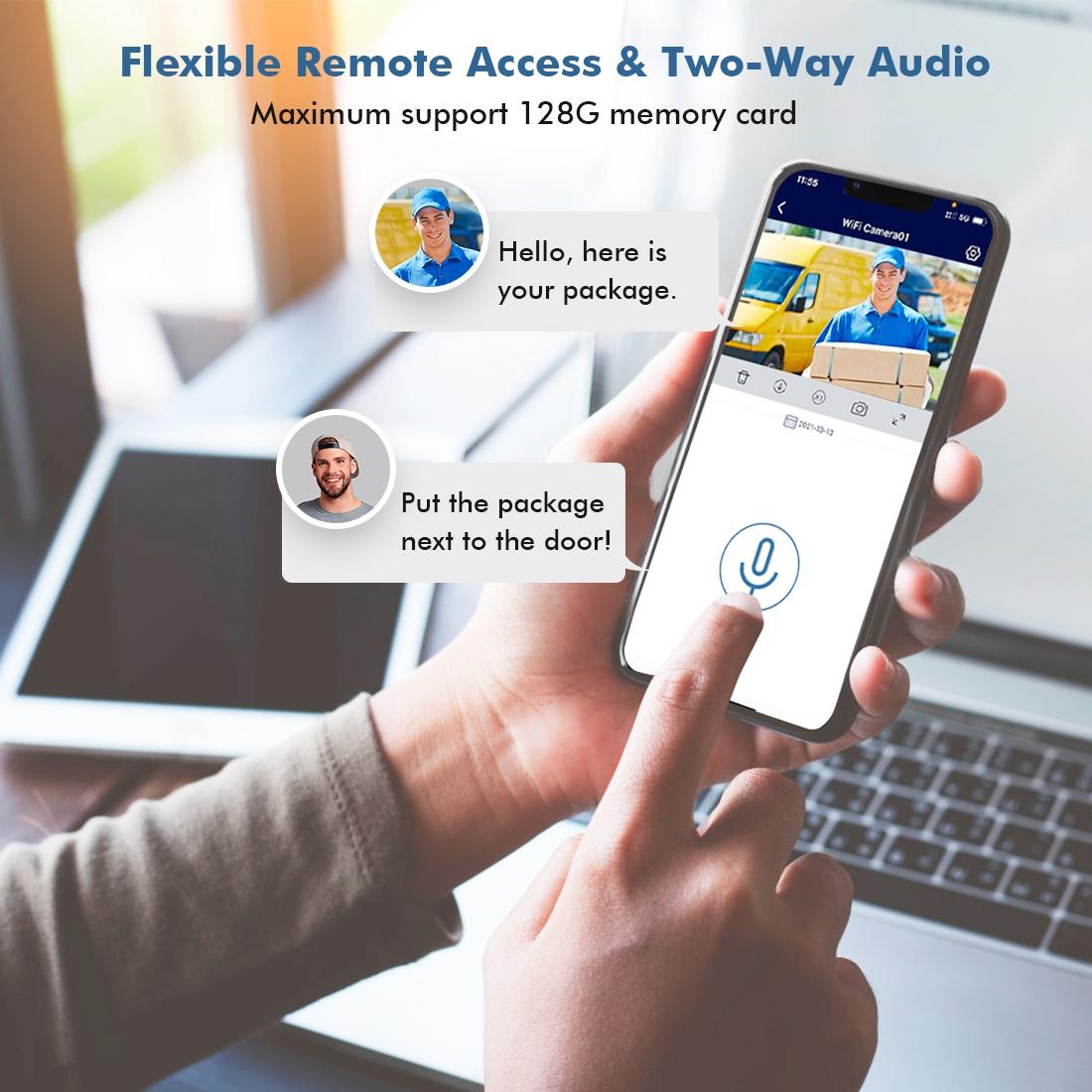 Wireless Hd Smart Camera With Night Vision & Motion Detection & Two-Way Audio & Tf Card Support-1915197533123121159