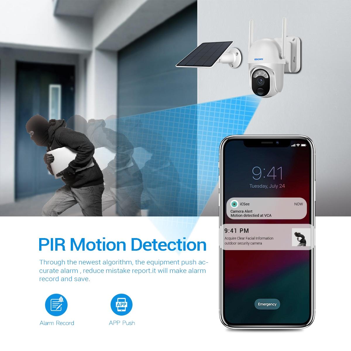 Wireless Solar Camera With Pir Alarm & Cloud Storage - 3Mp Full Colour Night Vision Two-Way Audio-1915198438195204101