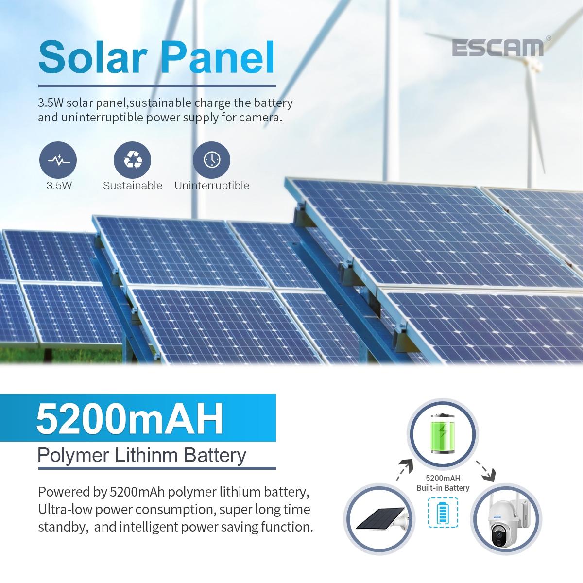 Wireless Solar Camera With Pir Alarm & Cloud Storage - 3Mp Full Colour Night Vision Two-Way Audio-1915198438195204102