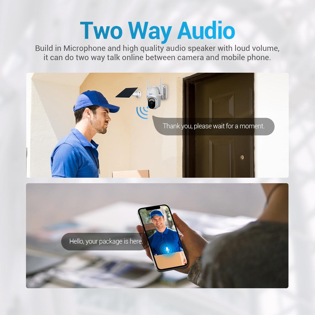 Wireless Solar Camera With Pir Alarm & Cloud Storage - 3Mp Full Colour Night Vision Two-Way Audio-1915198438195204104