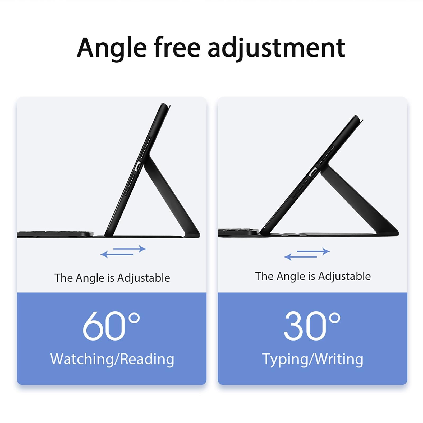 2022 Bluetooth Keyboard Leather Case For Ipad 10.9 With Touchpad & Smart Sleep - Black-1915196877129781252