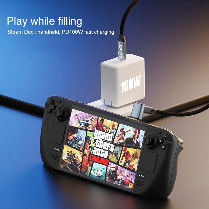1.5M Usb-C To Usb-C Stereo Curved Data Cable For Steam Deck Gen2 - 100W-1915197960430424069