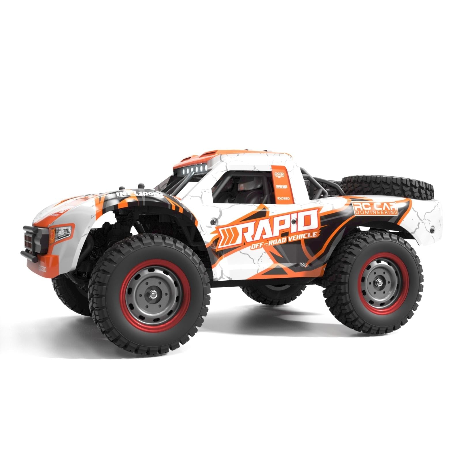 High-Speed Brushless 4Wd Pickup Rc Car - Orange-1915196920914120705