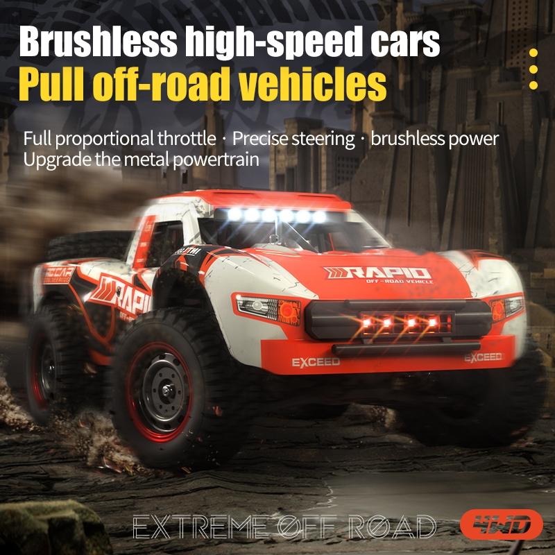 High-Speed Brushless 4Wd Pickup Rc Car - Orange-1915196920914120708