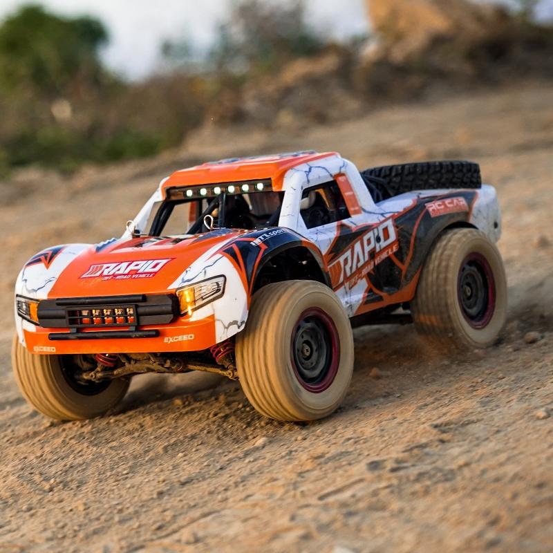 High-Speed Brushless 4Wd Pickup Rc Car - Orange-1915196920914120712