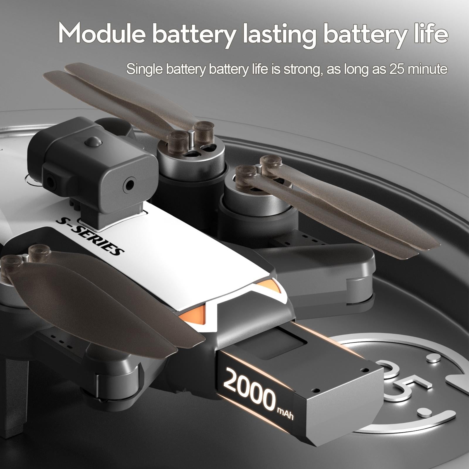 Foldable Dual Lens Drone With Obstacle Avoidance - 4K Aerial Photography White-1922443463115280390