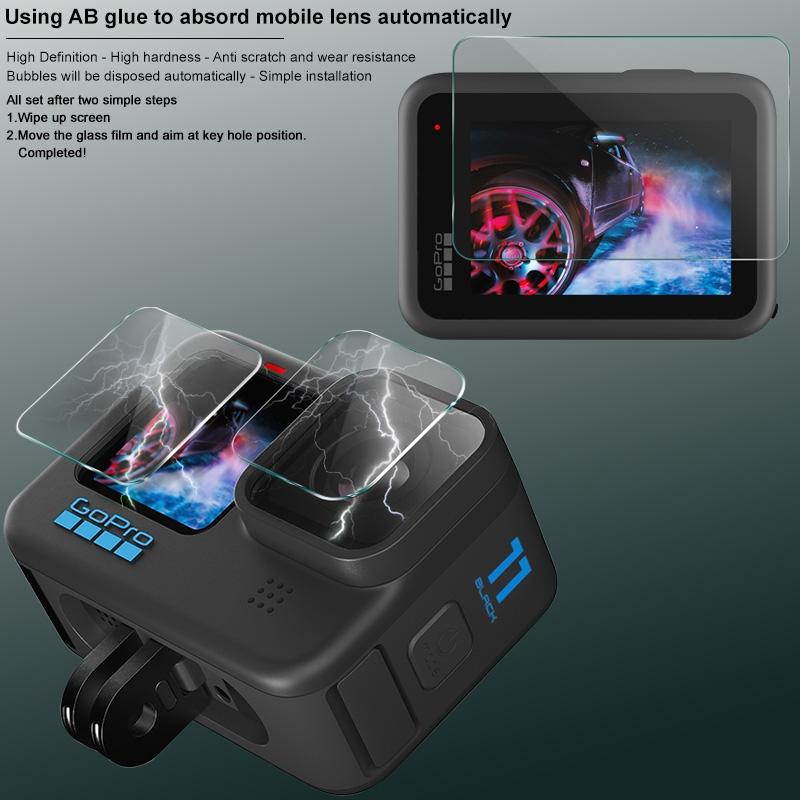 Imak Tempe Glass Film For Gopro Hero11 - Rear Screen Front Screen And Camera Lens-1915198359023521796