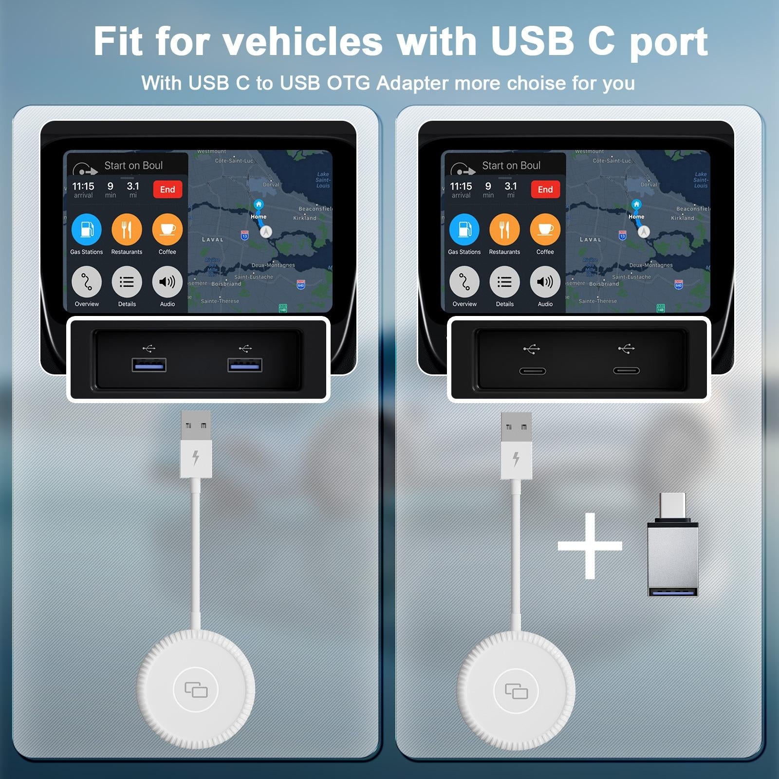 Car Mirror Adapter For Iphone With Usb-C / Type-C & Usb Carplay-1915196885002489861
