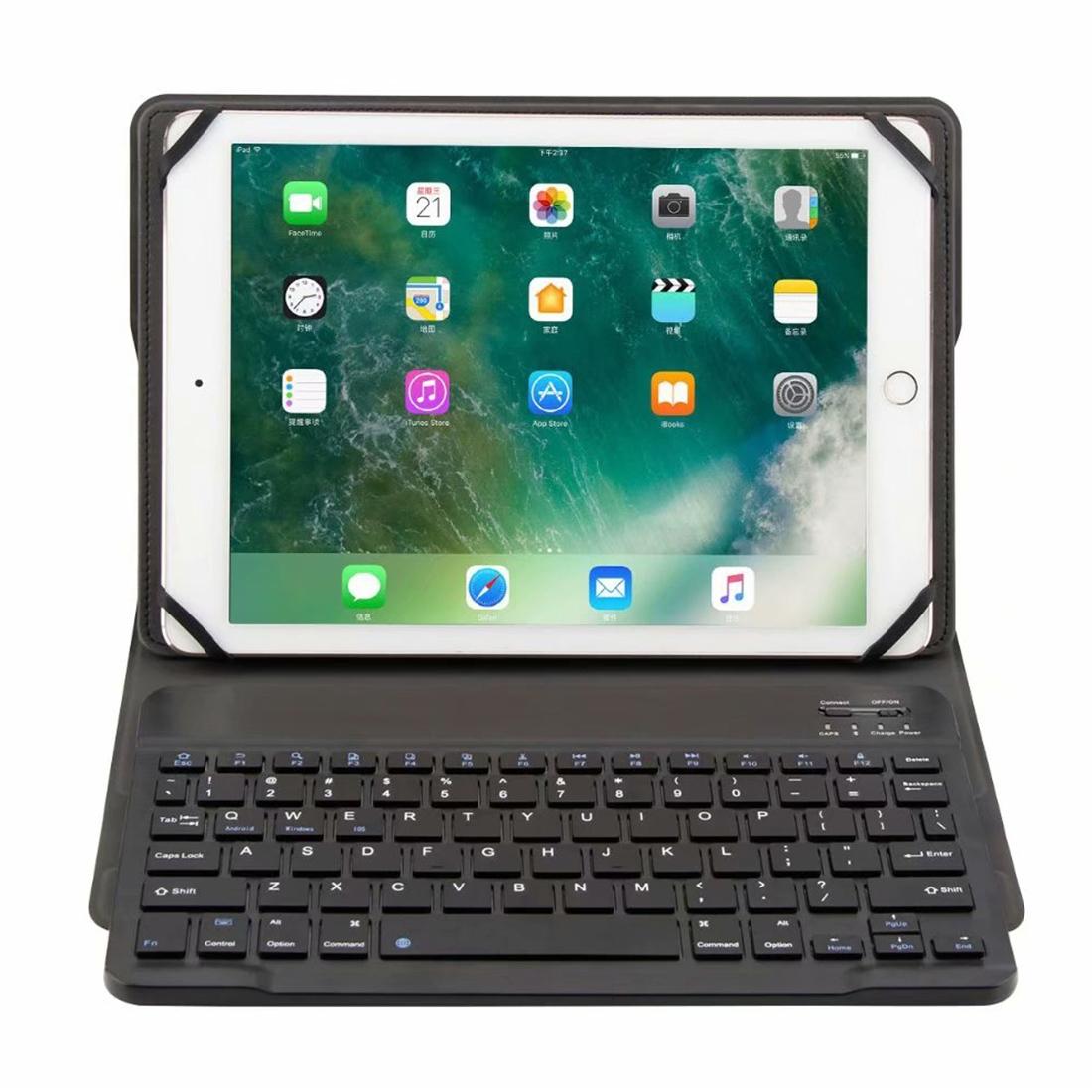 Universal 9.7-10 Inch Detachable Bluetooth Keyboard Tablet Case For Android Apple And Windows With Stand - Black-1915196814353633285