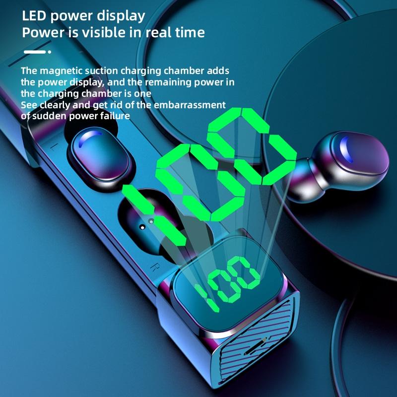 Intelligent Bluetooth Earphones With Digital Display - Colourful-1915197759154163715