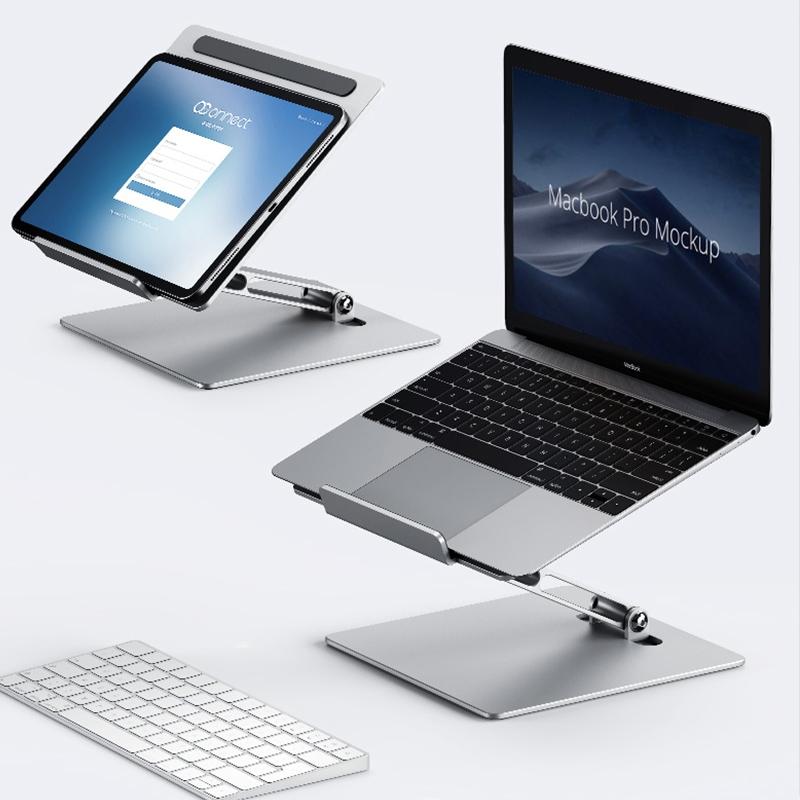 Lenovo Thinkplus Laptop Stand - Silver Desktop Compatible-1964932184183803911