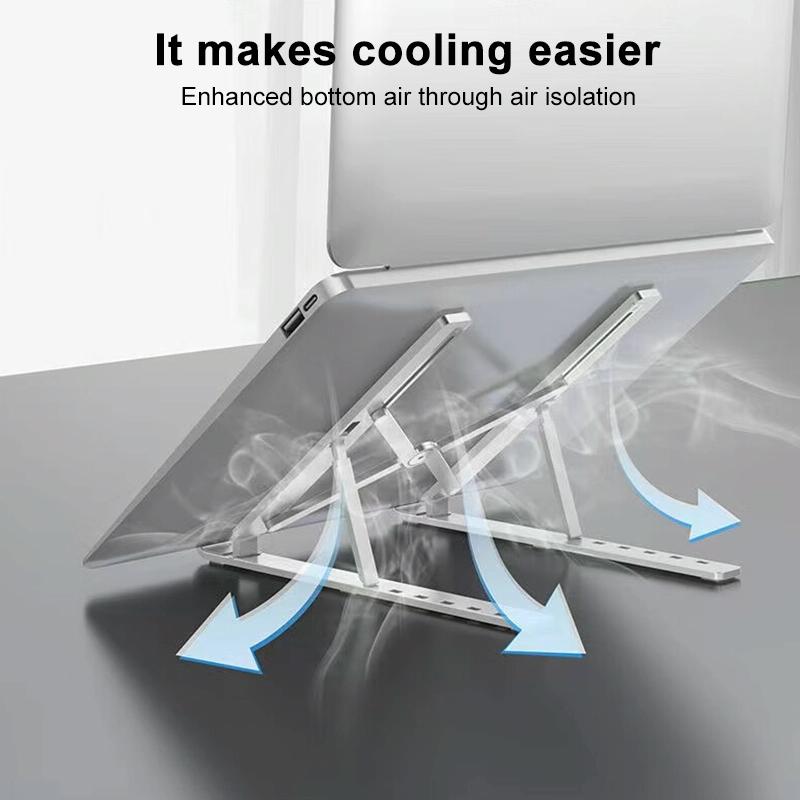 Lenovo Thinkplus Folding Laptop Stand - Silver-1964932204333240326