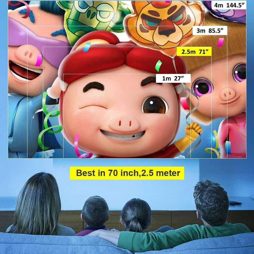 Portable Mini Projector For Kids - 1080P Led Same Screen Version-1915197828410511366