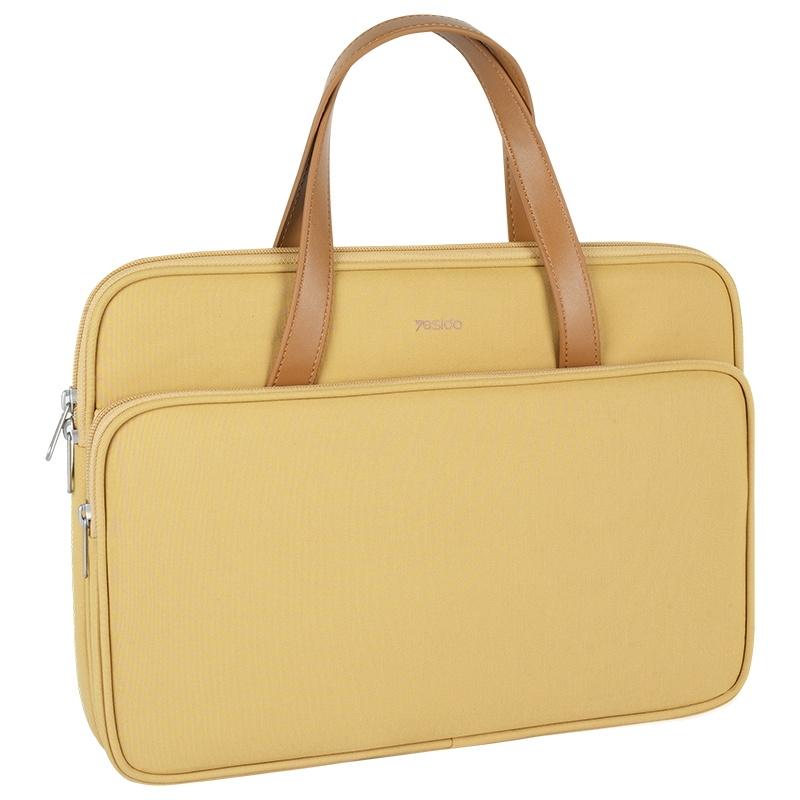 Waterproof Oxford Cloth Laptop Bag - 14 Inch - Yellow-1915196850563059721