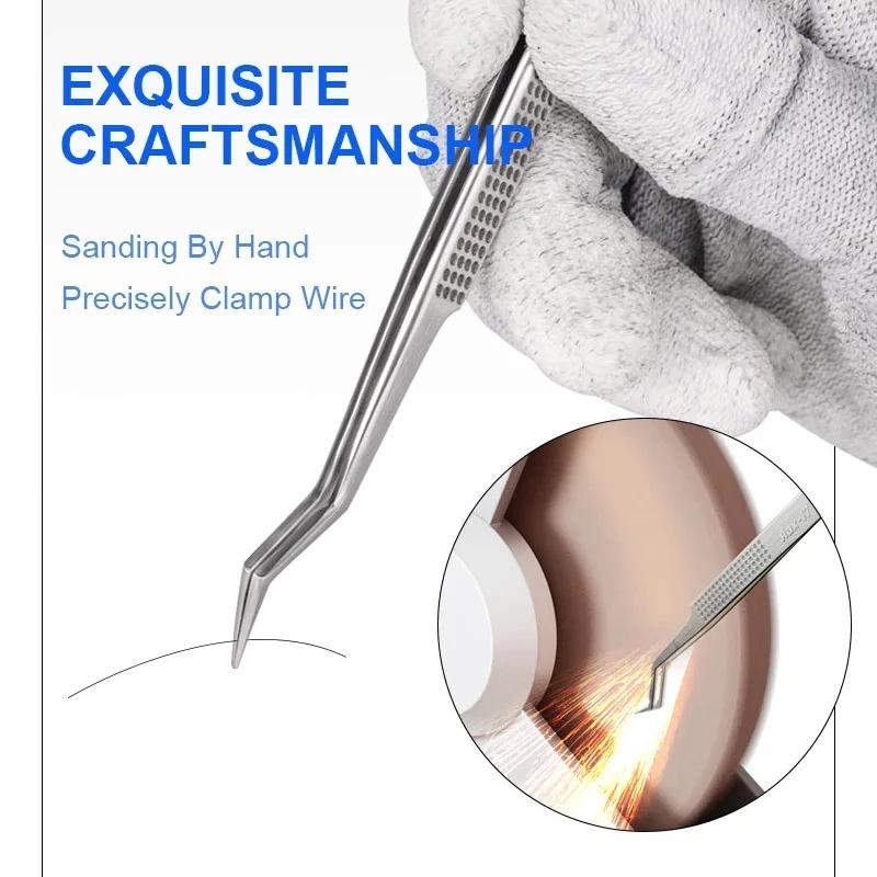 17 Non-Magnetic Stainless Steel Tweezer For Mechanics-1915197518757629955