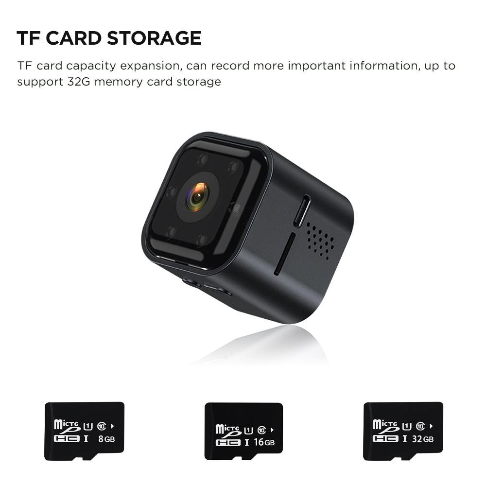 Smart Mini Night Vision Camera - Black Outdoor-1915196949708017672