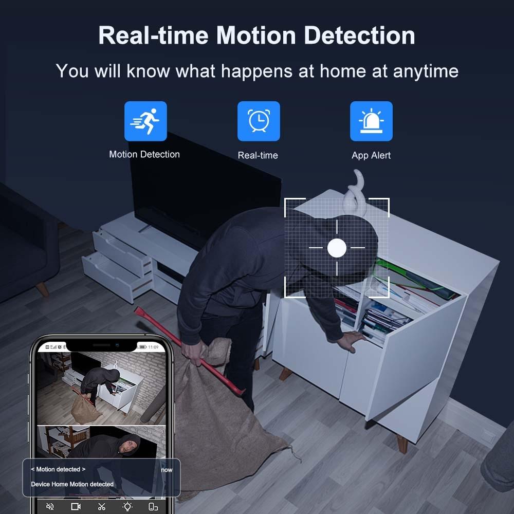 180 Degree Panoramic Smart Ptz Wifi Camera - White-1915196657352445960