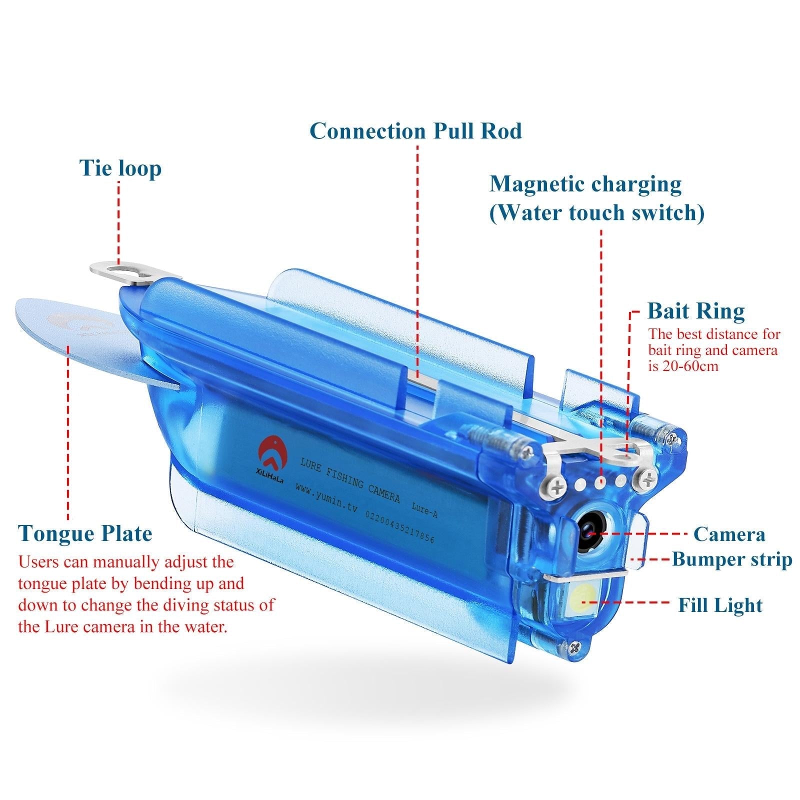 Wireless Underwater Fishing Camera With Loop Recording And Remote Control - Blue-1915196892275412993