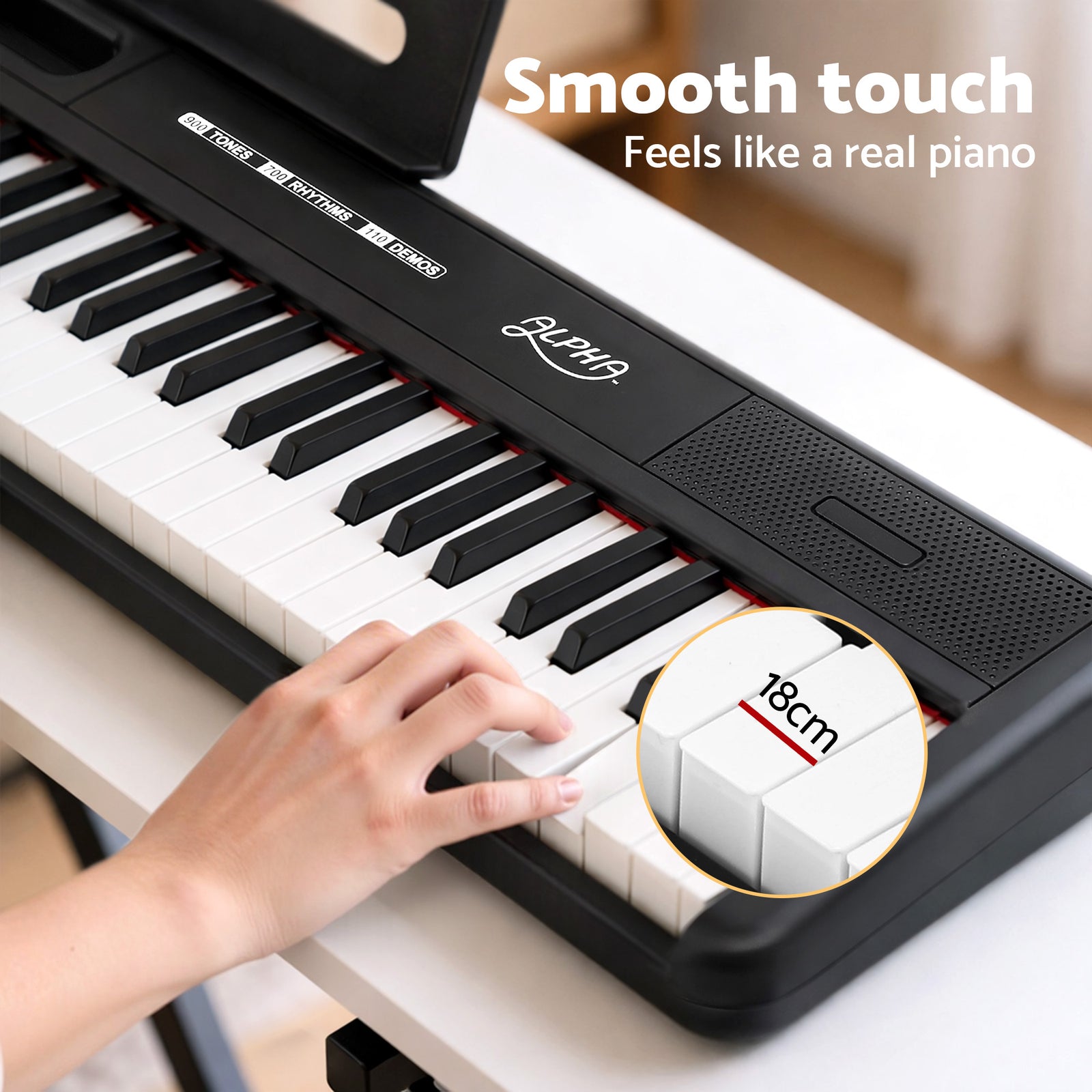 Alpha Piano Keyboard 88 Keys Electric Electronic Keyboard Piano Gift Black