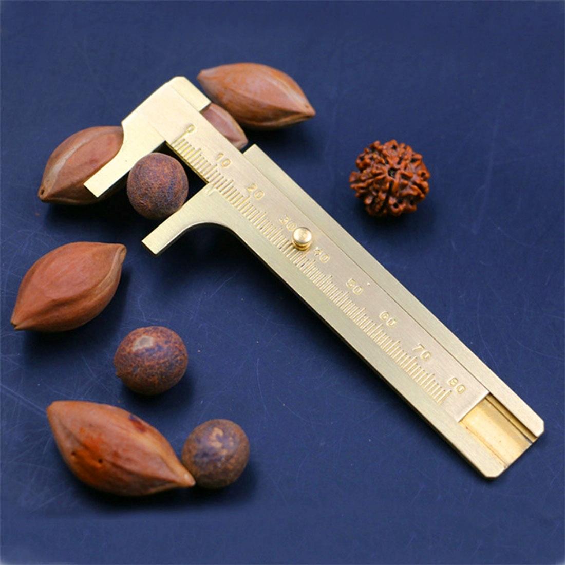 Mini Brass Sliding 80Mm Vernier Caliper For Jewelry Measurement-1915198071252324356