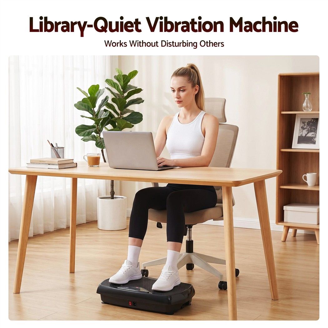 Everfit Vibration Plate Exercise Machine Full Body Shaker Workout Vibrate Fitness Platform with Bluetooth, 150KG Capacity, 150Speed Levels Vibrating Plate for Home Women Men, Black